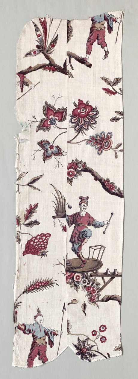 Träblocktryckta textilfragment, ca. 1785. av Unbekannt