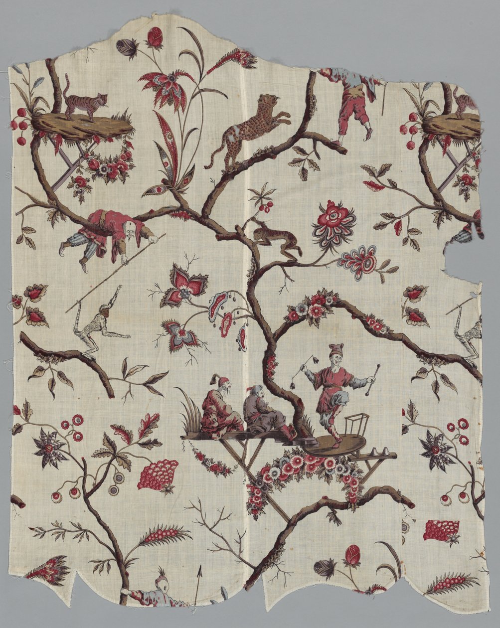Träblocktryckta textilfragment, ca. 1785. av Unbekannt