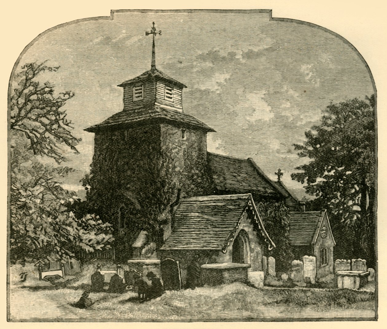 Wootons kyrka, 1898. av Unbekannt
