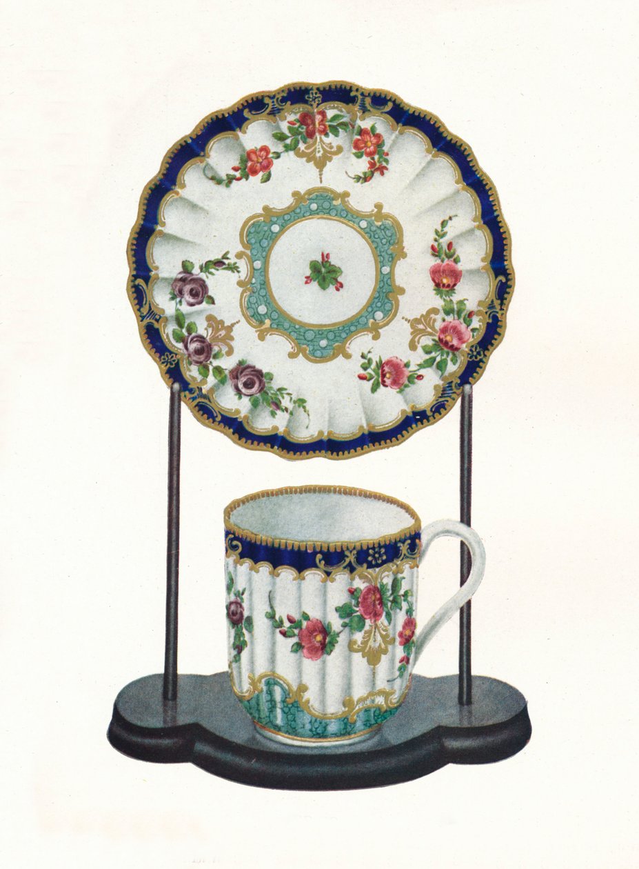 Worcester kopp och fat, c1770 av Unbekannt