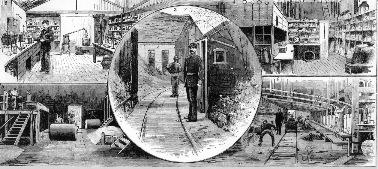 Arbetare vid Nobel Explosives Company Limited, Ardeer, Ayrshire, 1884 av Unbekannt