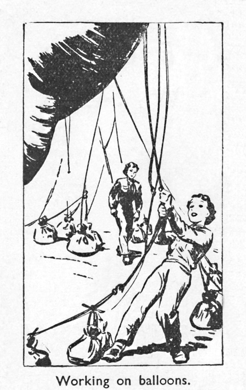 Arbetar med ballonger, 1940 av Unbekannt