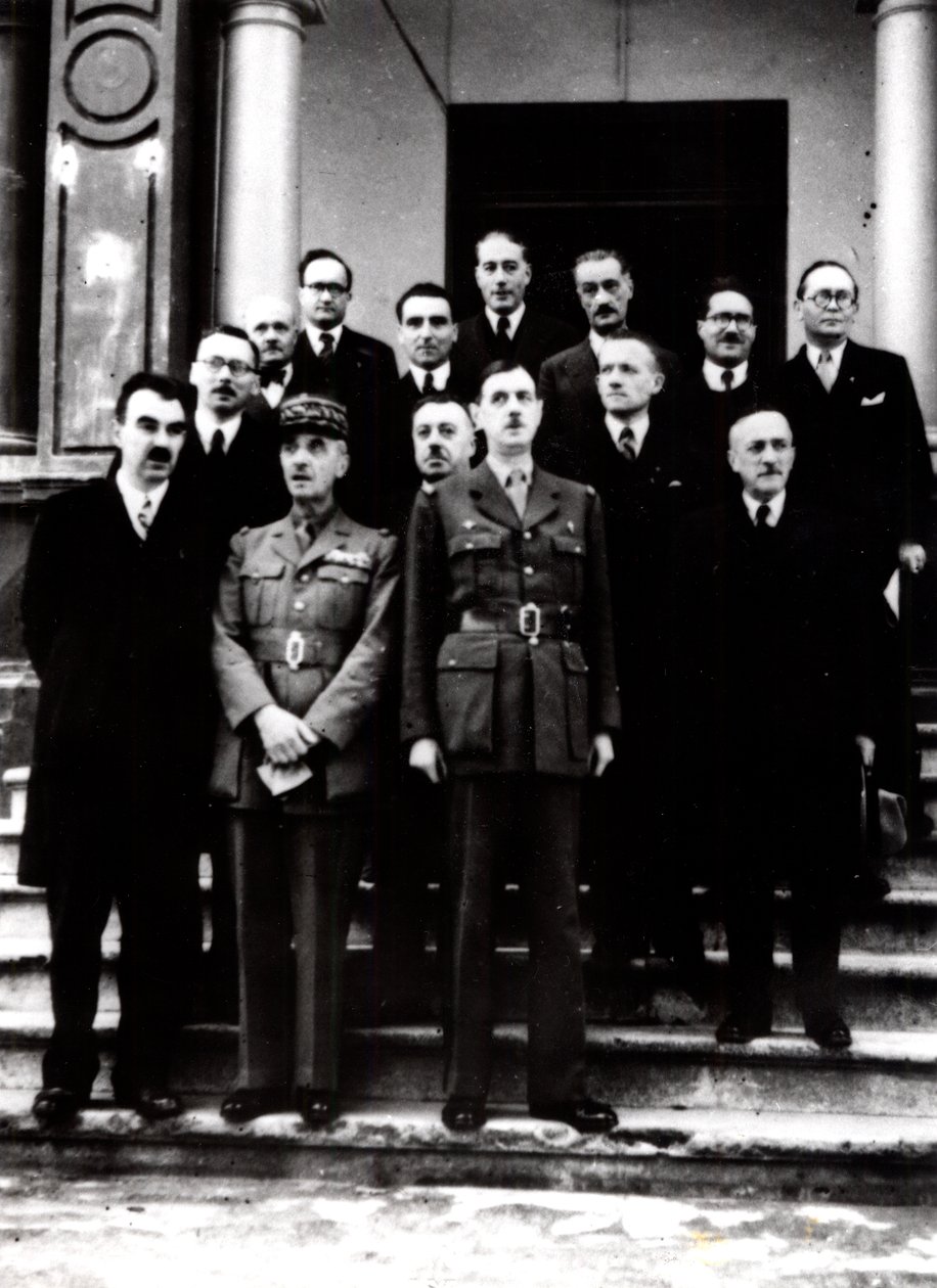 Andra världskriget: De Gaulle med fransk regering i exil i Algeriet, 1943 av Unbekannt