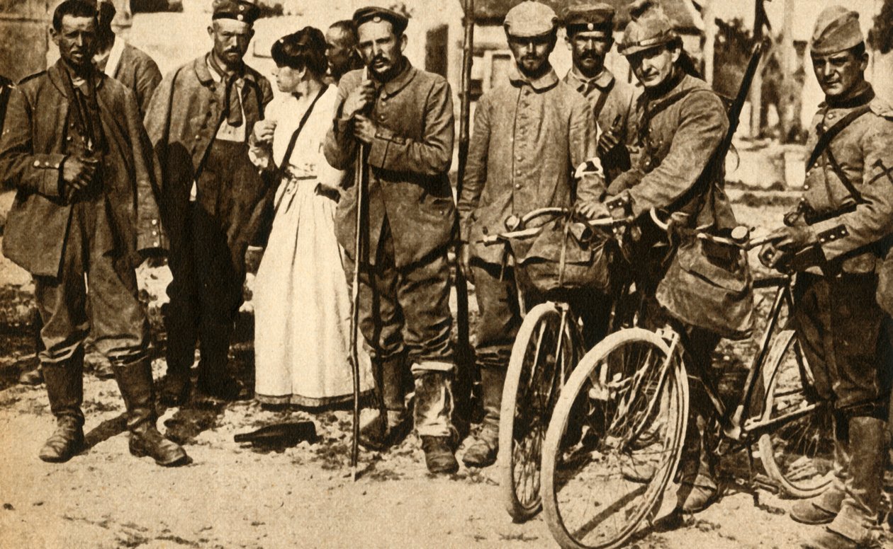 Sårade tyska fångar vårdas av Röda Korset, Frankrike, första världskriget, 1914-1918, 1933. av Unbekannt