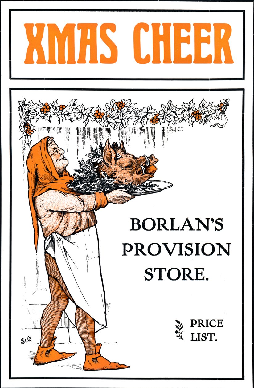 Xmas Cheer - Borlans Provision Store, 1909. av Unbekannt