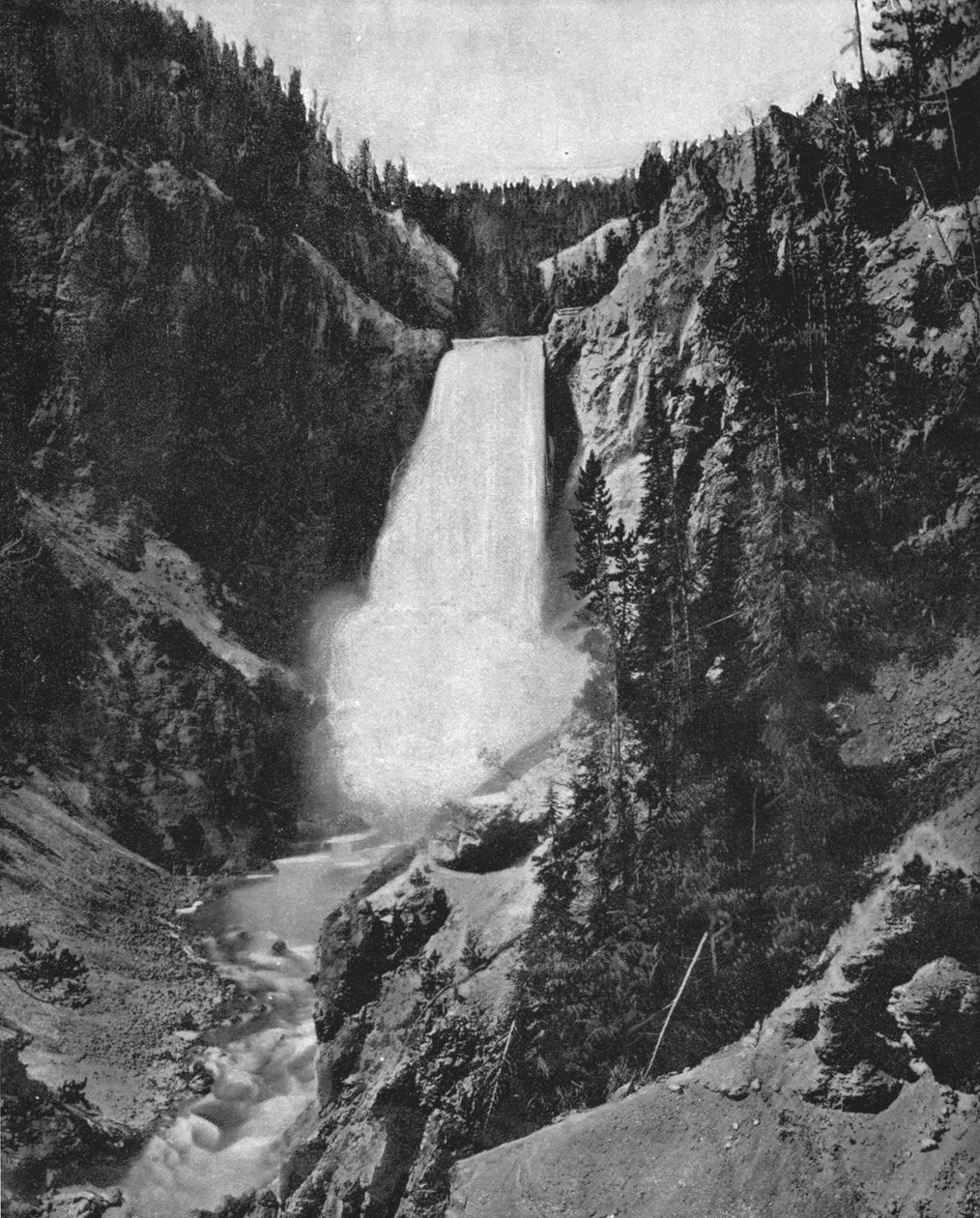 Yellowstone Falls, Wyoming, USA, c1900. av Unbekannt
