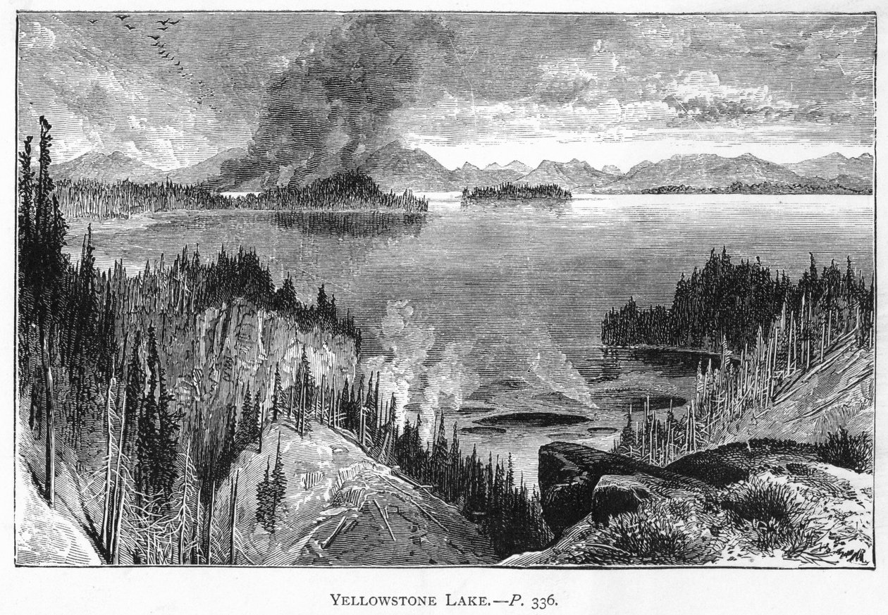 Yellowstone Lake, 1800-talet av Unbekannt