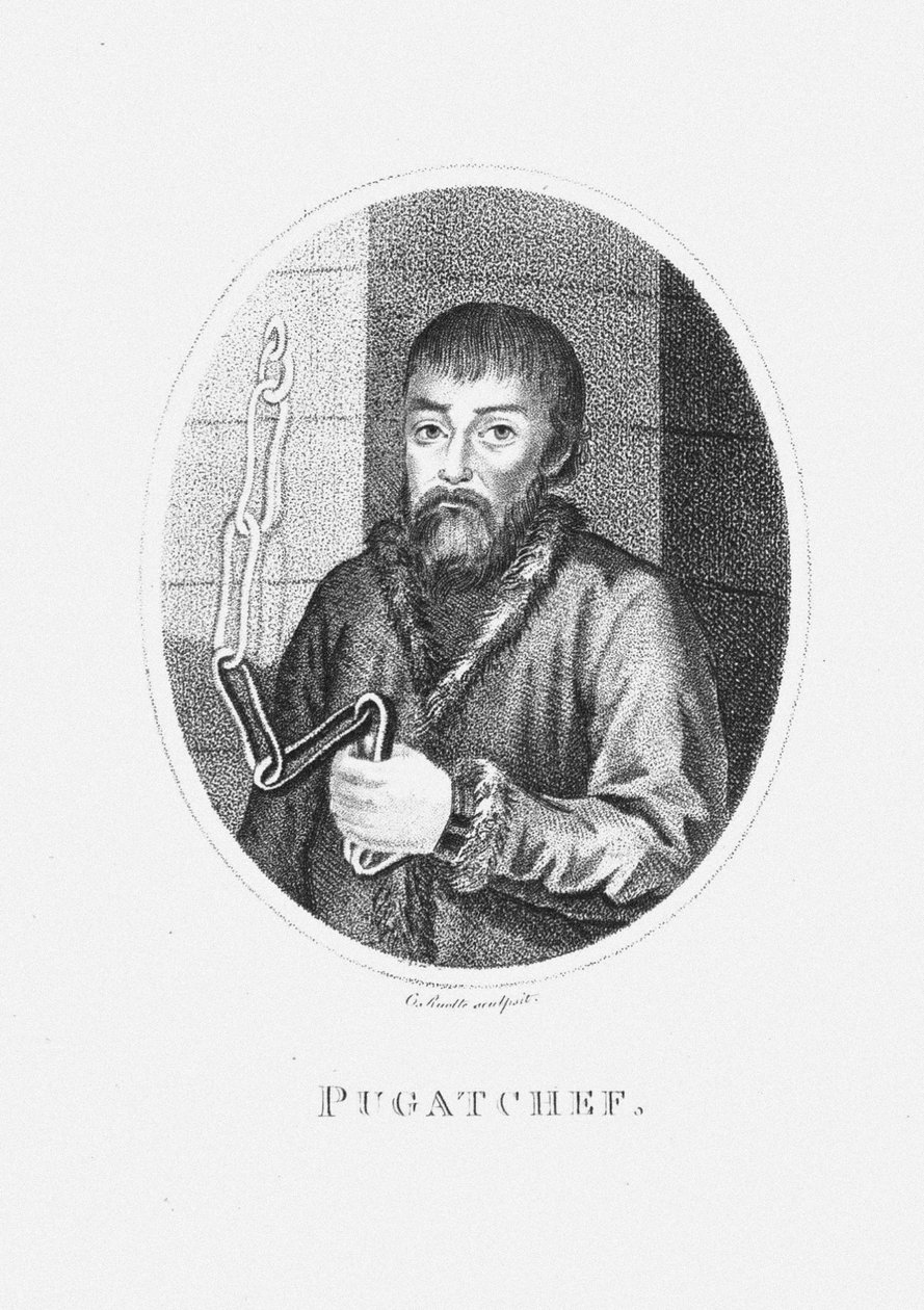 Yemelyan I. Pugachev reser i Polen, Ryssland, Sverige och Danmark av William Coxe, 1802 av Unbekannt
