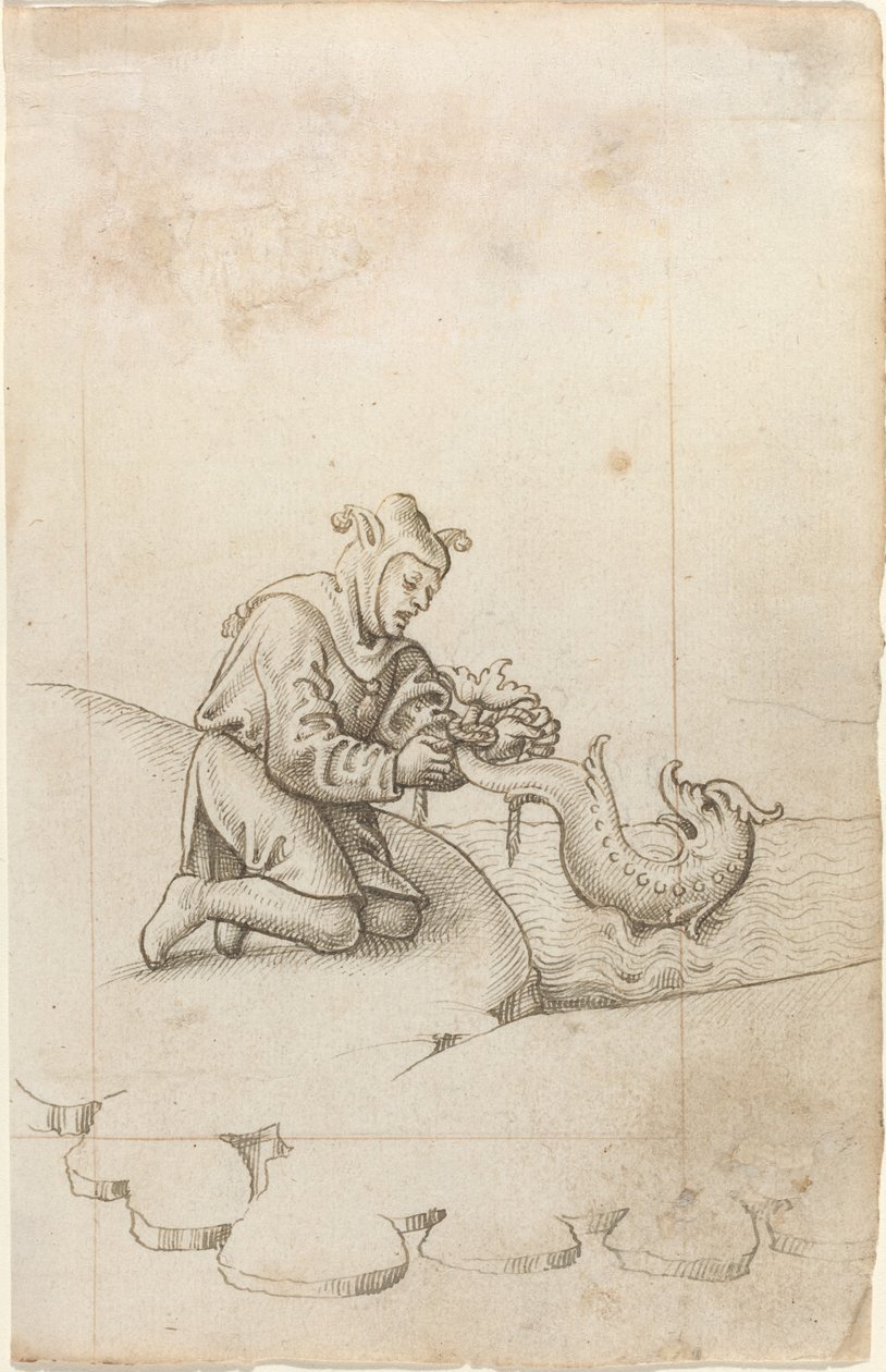 Du binder en delfin vid svansen [fol. 17 recto], c. 15121515. av Unbekannt
