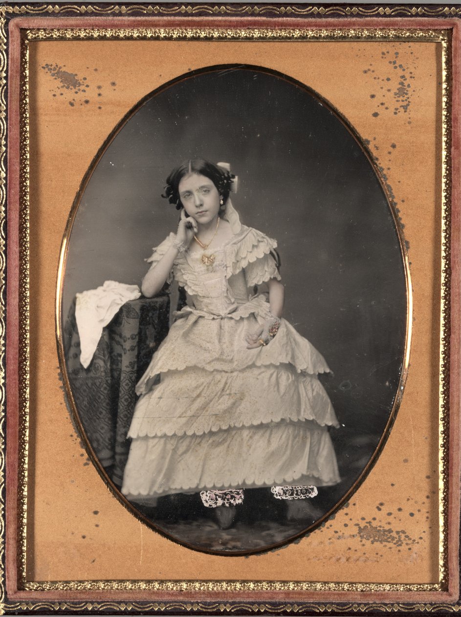 Ung kvinna i Bloomers, ca. 1855. av Unbekannt