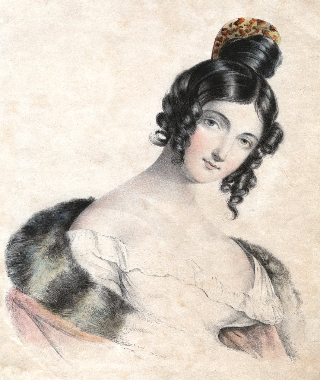 Ung kvinna, c1800-talet av Unbekannt