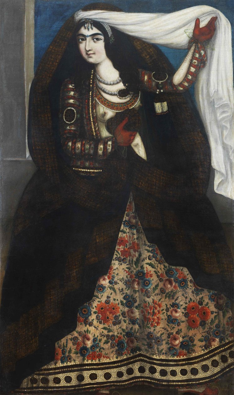 Ung kvinna klädd i chador, ca 1844-1850. av Unbekannt
