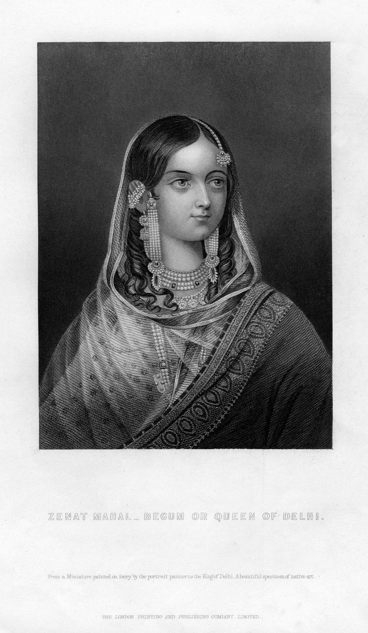 Zenat Mahal - Begum eller drottning av Delhi, 1800-talet av Unbekannt