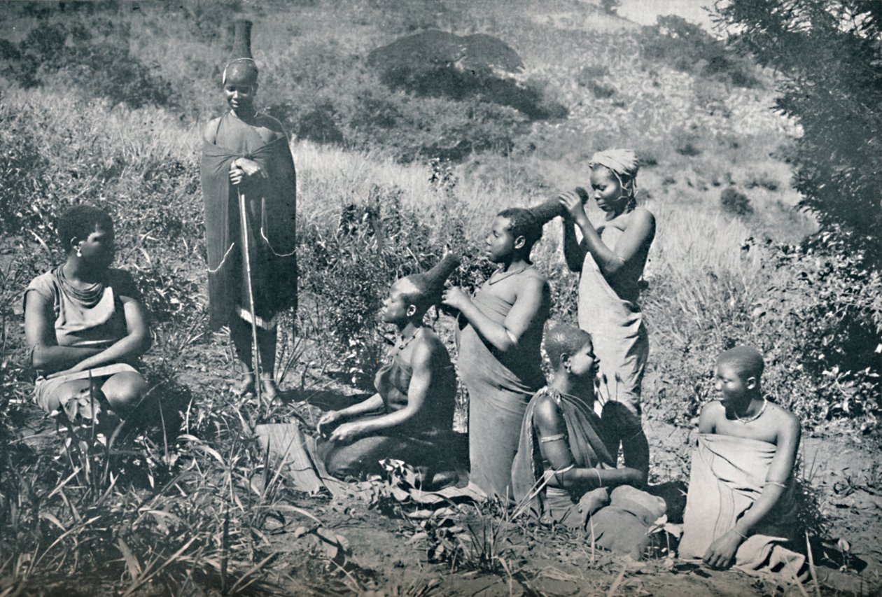 Zulu tjejfrisör, 1912 av Unbekannt