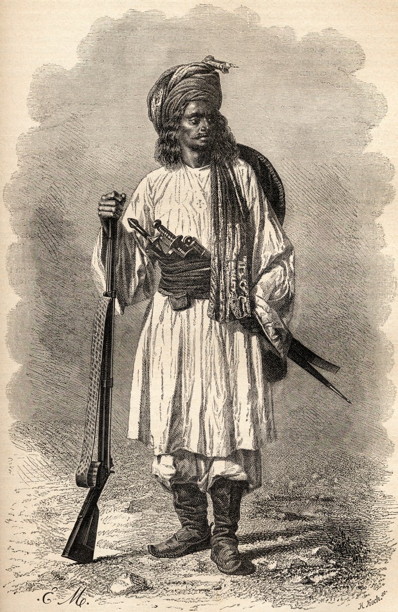 En afghansk soldat, illustration från 