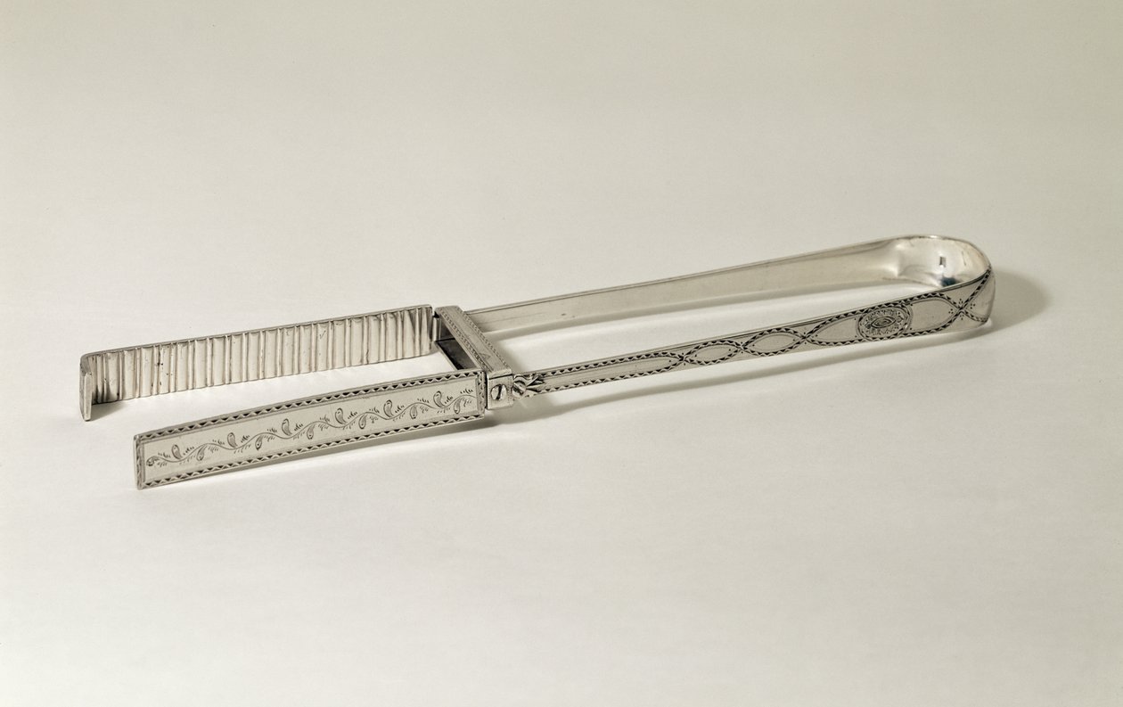 Sparristång, George III, dekorerad med ljusskurna gravyrer, gjord av George Smith, ca 1790 (silver) av Unbekannt Unbekannt