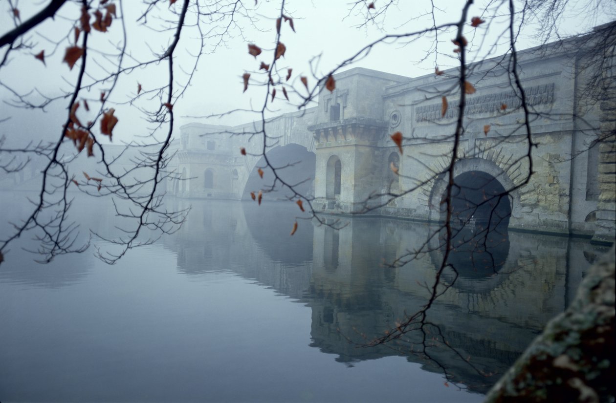 Bro över sjön, Blenheim Palace, Oxfordshire, byggt c.1705-24 århundradet av Unbekannt Unbekannt