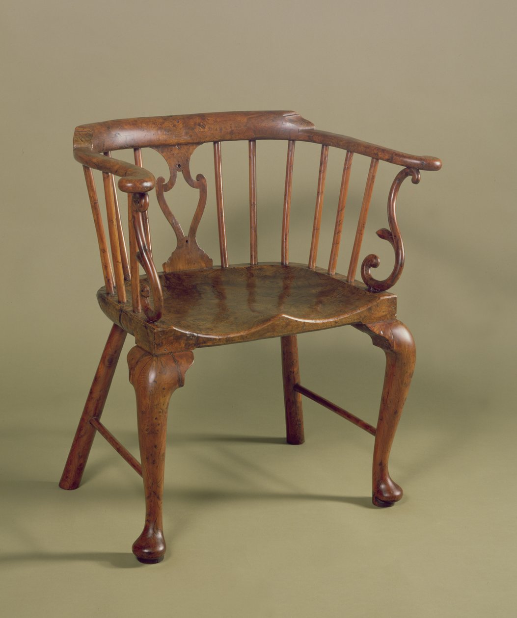 Burr idegran och almwood Windsor stol, ca 1760 av Unbekannt Unbekannt