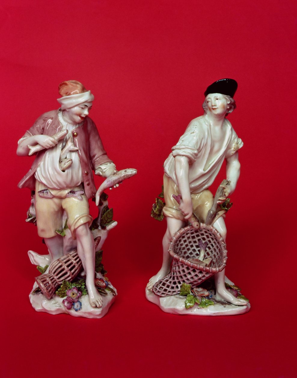 Chelsea figurer av berusade fiskare efter Meissen original c.1755 av Unbekannt Unbekannt