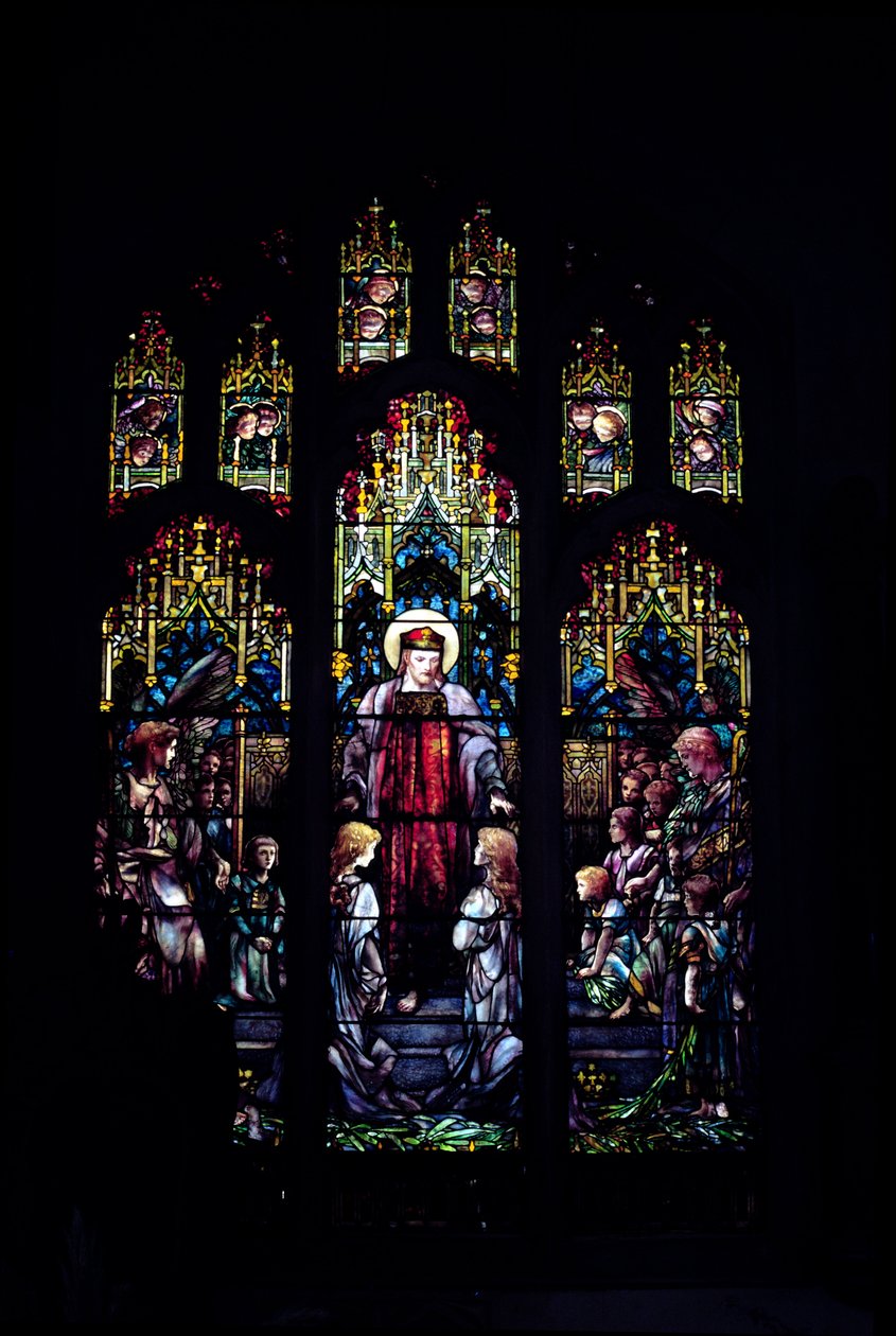 Kristus med små barn av Tiffany, 1902 (hela fönstret) av Unbekannt Unbekannt