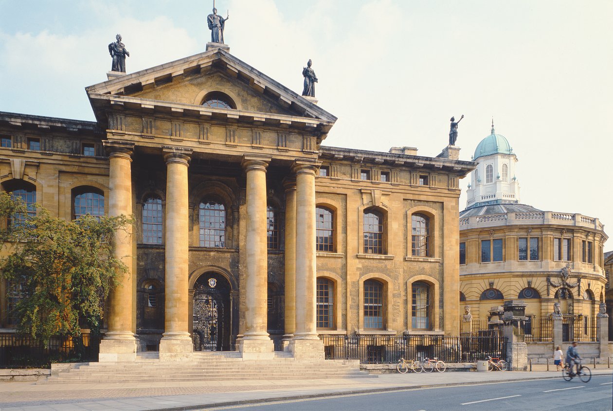 Clarendon Building, Oxford, byggt 1713 av Unbekannt Unbekannt