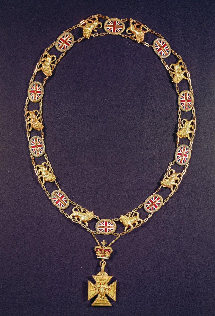 Hederskrage, guld och emalj, överlämnad till hertigen av Wellington (1769-1852), av George IV, ca 1825 av Unbekannt Unbekannt