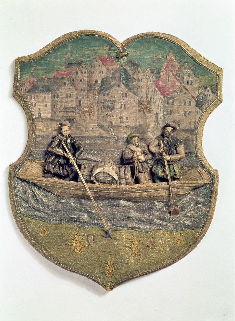 Broderad skråsymbol utförd av Wolf Popp, Passau, ca 1574-5 av Unbekannt Unbekannt