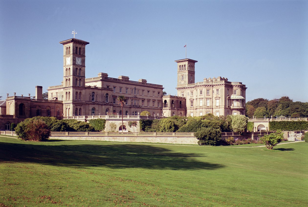 Exteriörvy, Osborne House, Isle of Wight av Unbekannt Unbekannt
