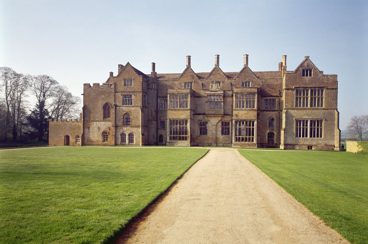 Exteriör vy av Broughton castle, Oxfordshire av Unbekannt Unbekannt