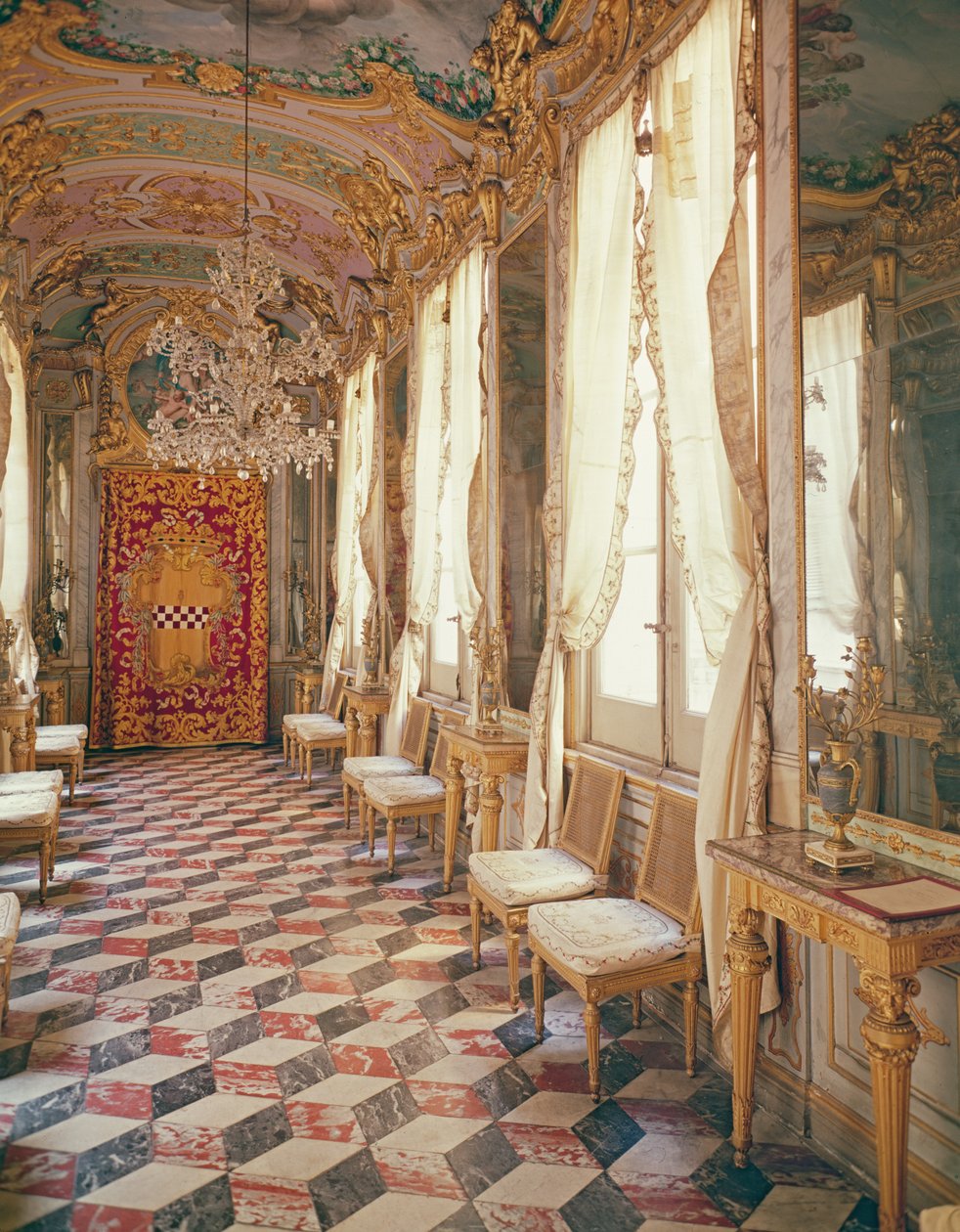 Gallery of Mirrors med fresker av Lorenzo de Ferrari, Palazzo Spinola, Genua, Italien av Unbekannt Unbekannt