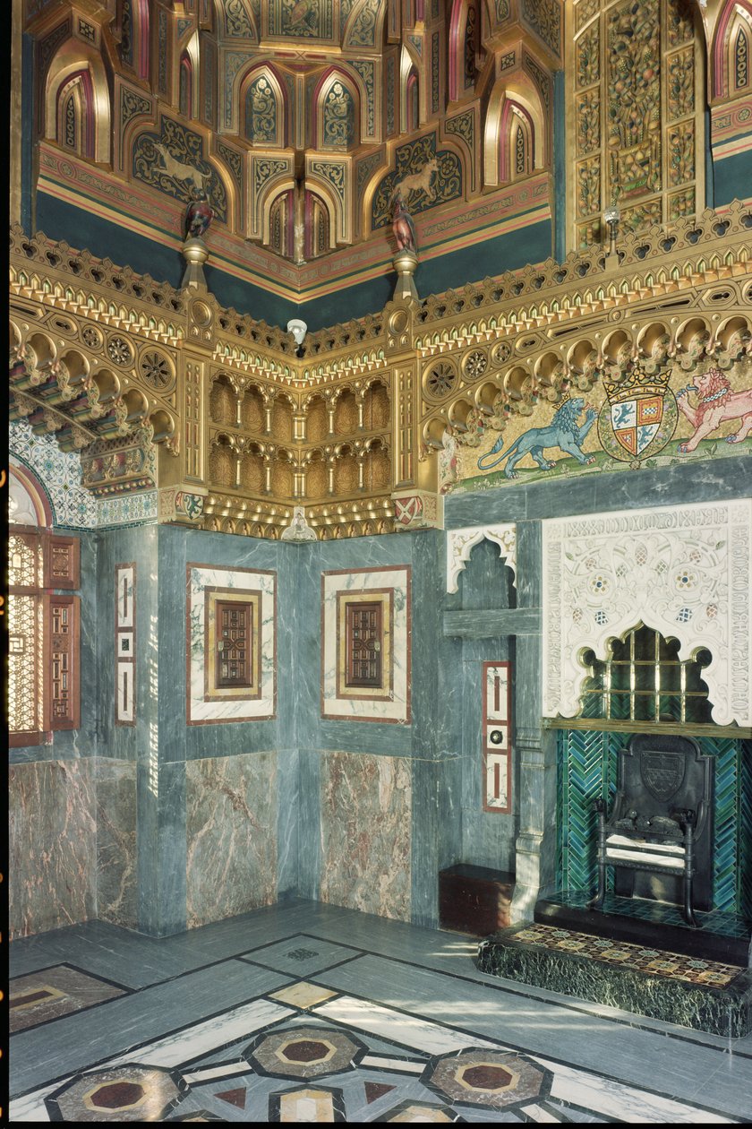 Interiör, Cardiff Castle, Wales, byggt ca 1875 av Unbekannt Unbekannt