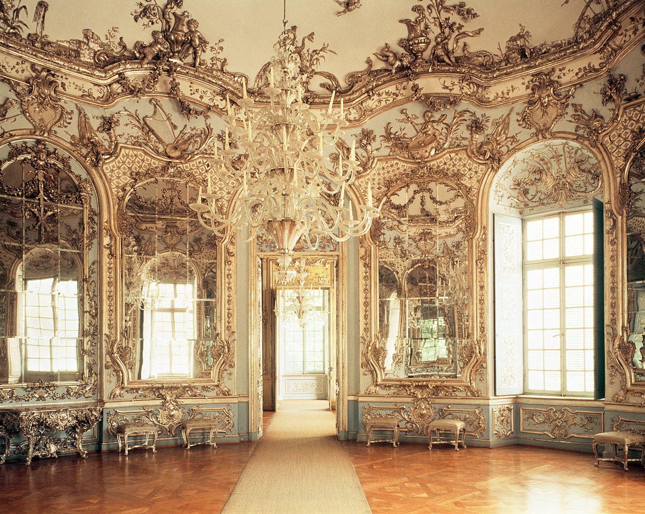 Spegelsalongens interiör designad av Francois Cuvillies, 1734-39 (se även 114790) av Unbekannt Unbekannt