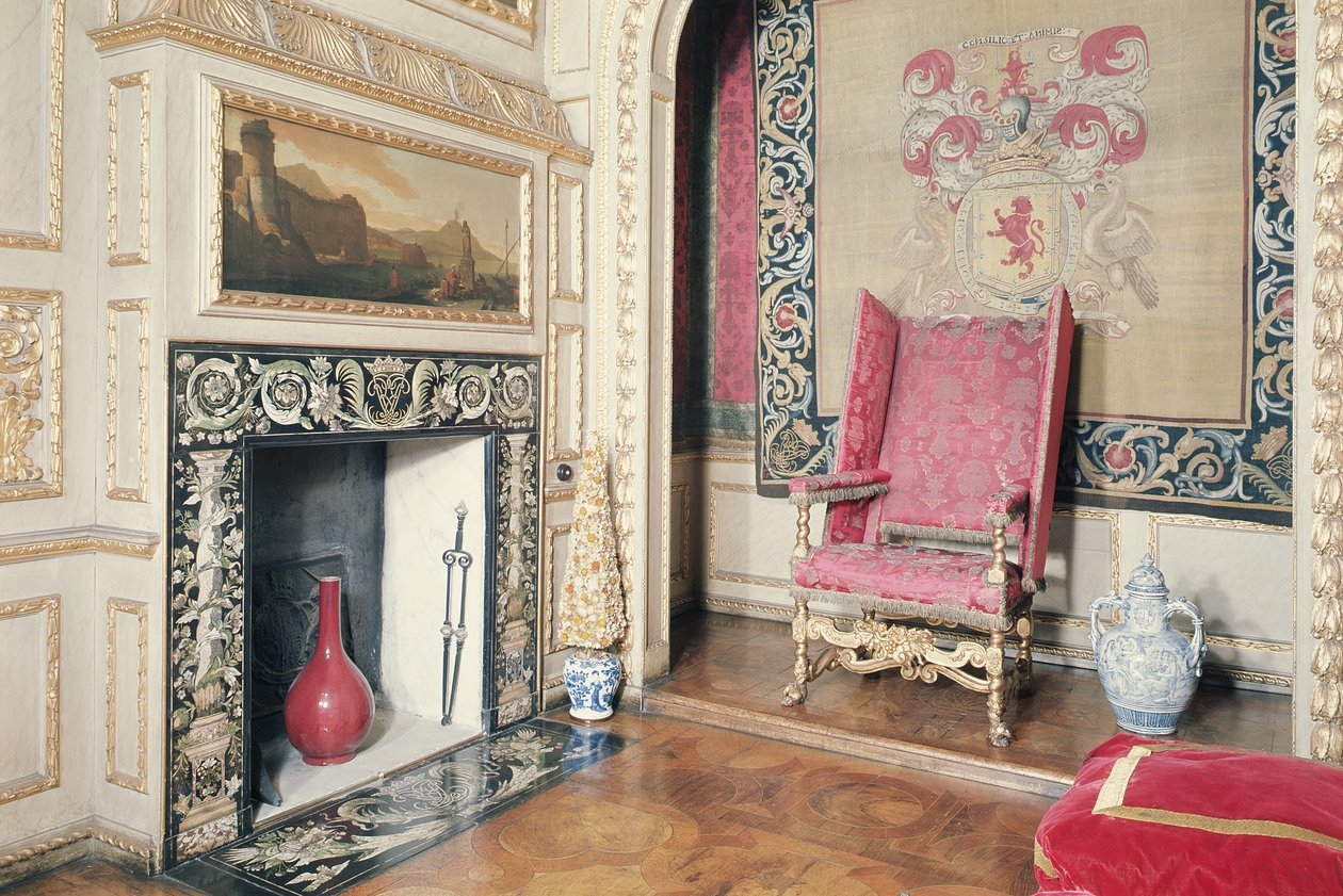 Interiör av Queens Closet, Ham House, Surrey av Unbekannt Unbekannt