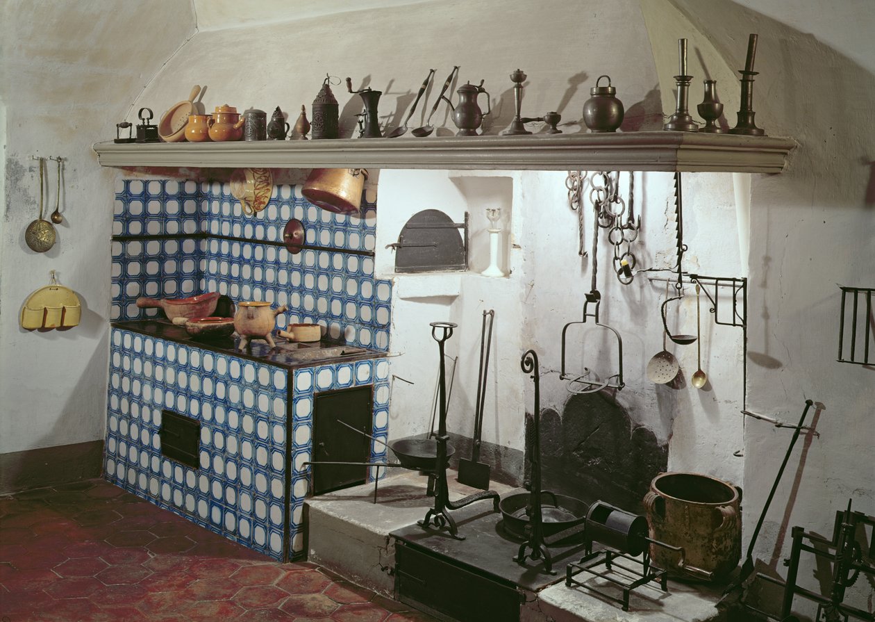 Interiör i köket på Hotel de Cabris, 1774 av Unbekannt Unbekannt