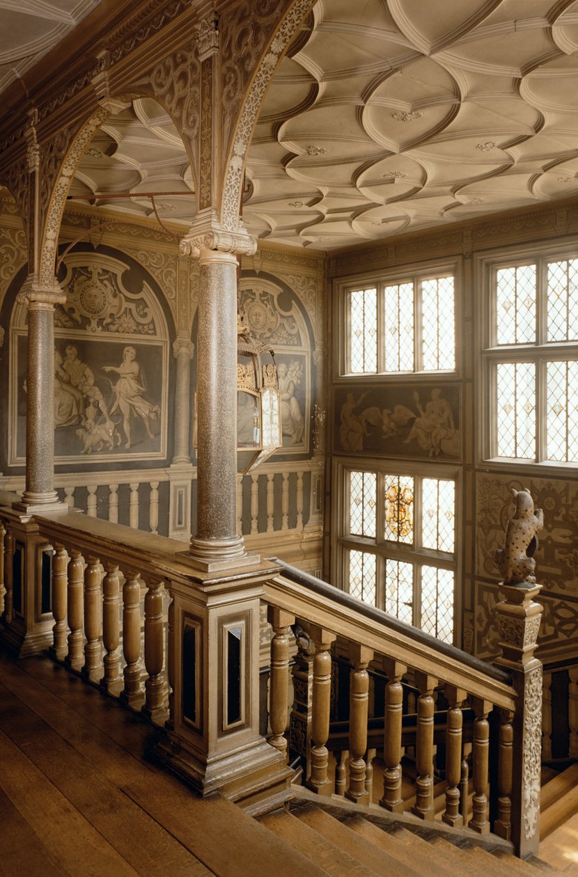 Knole House c.1610, The Staircase, Sevenoaks, Kent, Storbritannien av Unbekannt Unbekannt