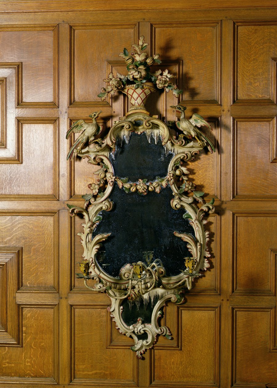 Sen George II girandol med lampetter av gjuten blad av metall av Unbekannt Unbekannt