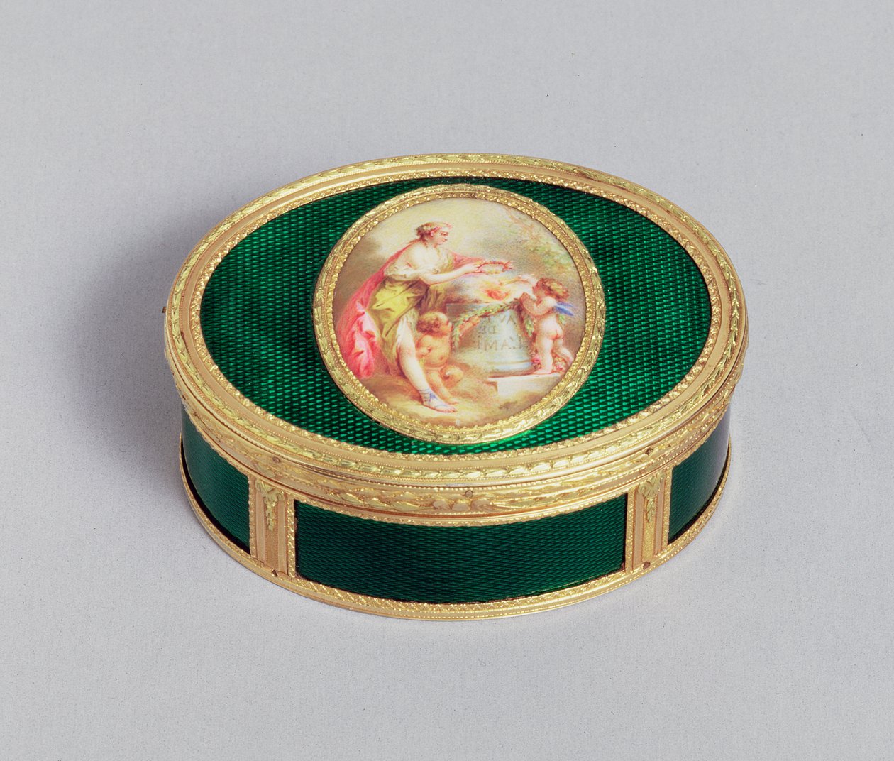 Louis XVI snusdosa i guld och emalj, av Pierre-Francois Drais, Paris, 1774 av Unbekannt Unbekannt