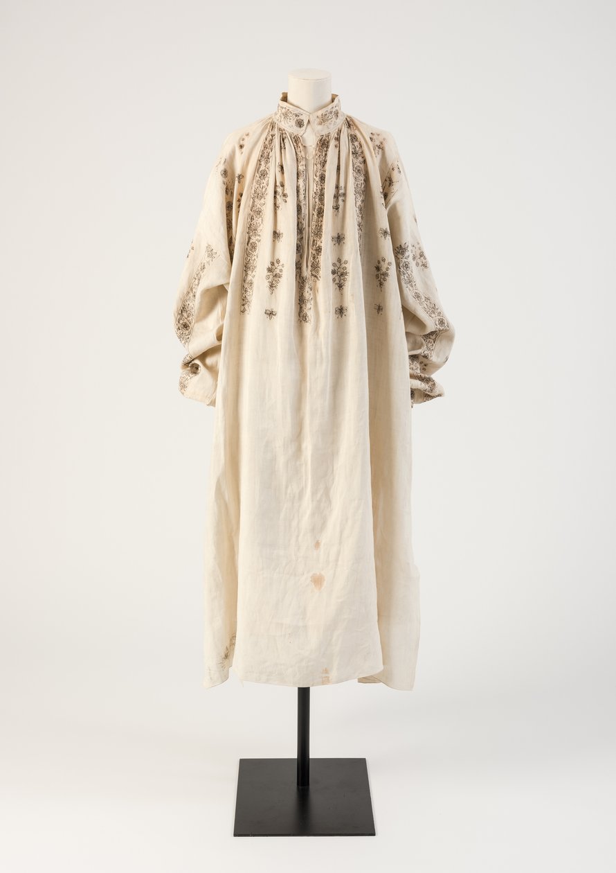 Herr svart broderi linneskjorta, 1600-tal (linne) av Unbekannt Unbekannt