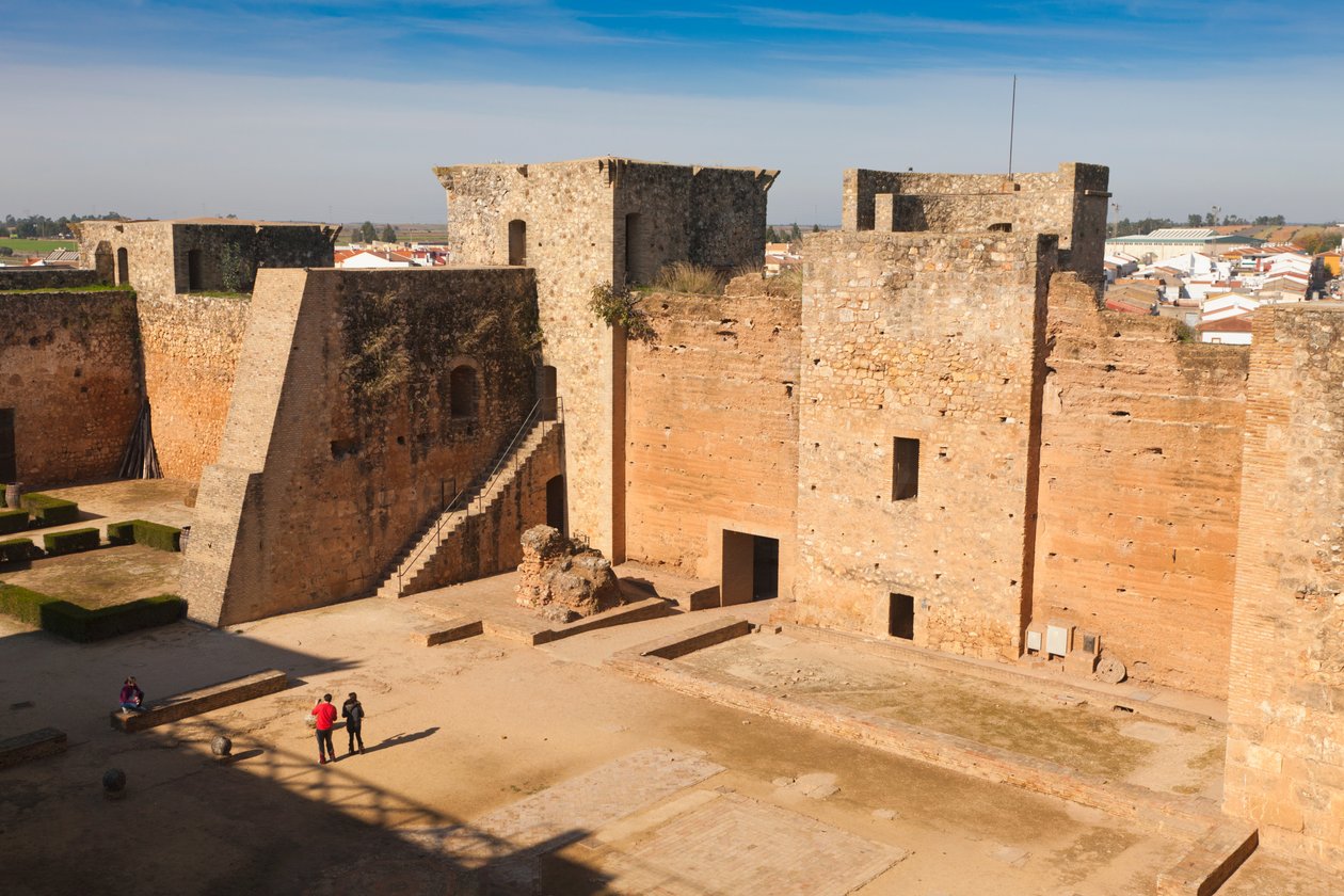 Niebla, Huelva-provinsen, Andalusien, södra Spanien. Guzmanernas slott. av Unbekannt Unbekannt