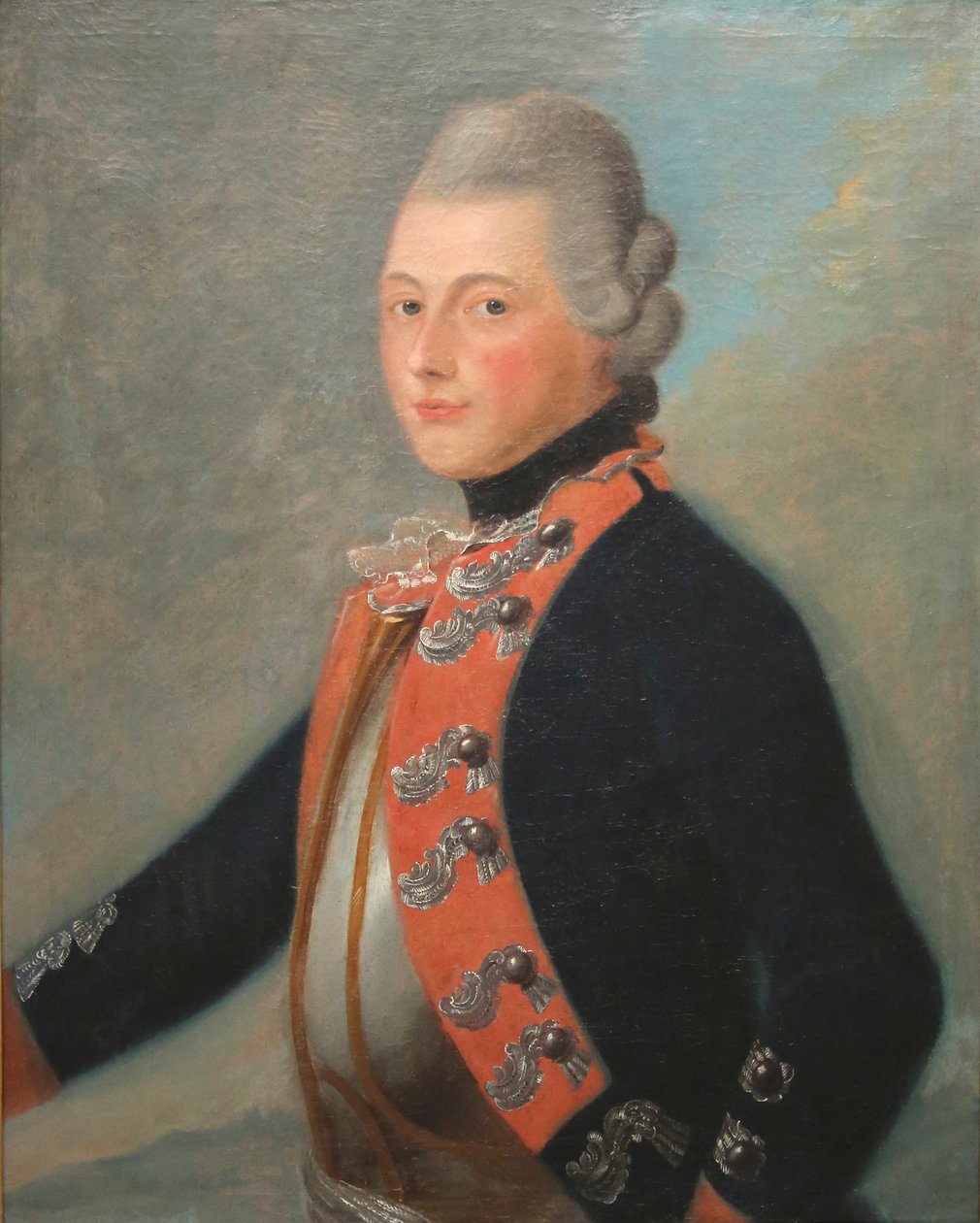 Officer för det hessiska regementet Erb Prinz, 1776 av Unbekannt Unbekannt