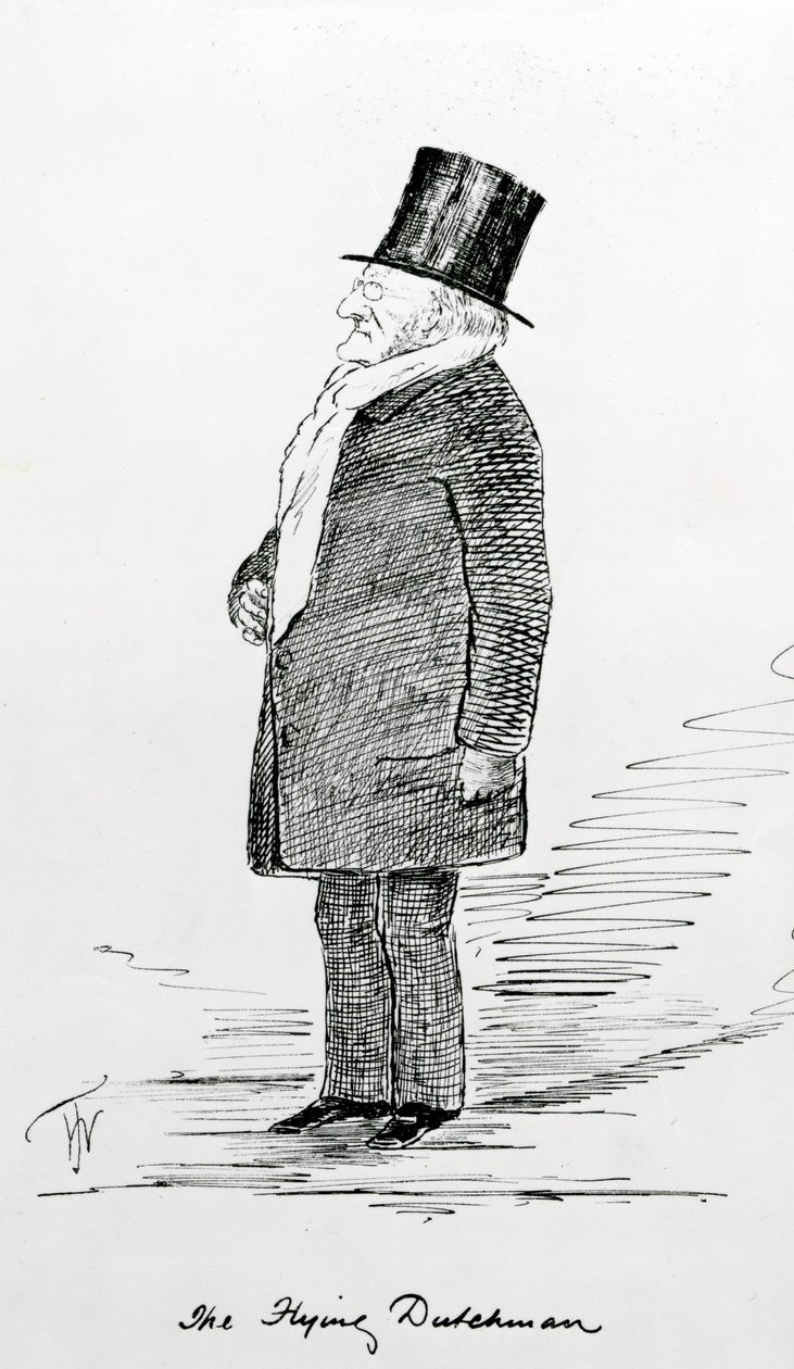 Broschyr för Wagners "Den flygande holländaren" i Royal Albert Hall, London, maj 1877. av Unbekannt Unbekannt