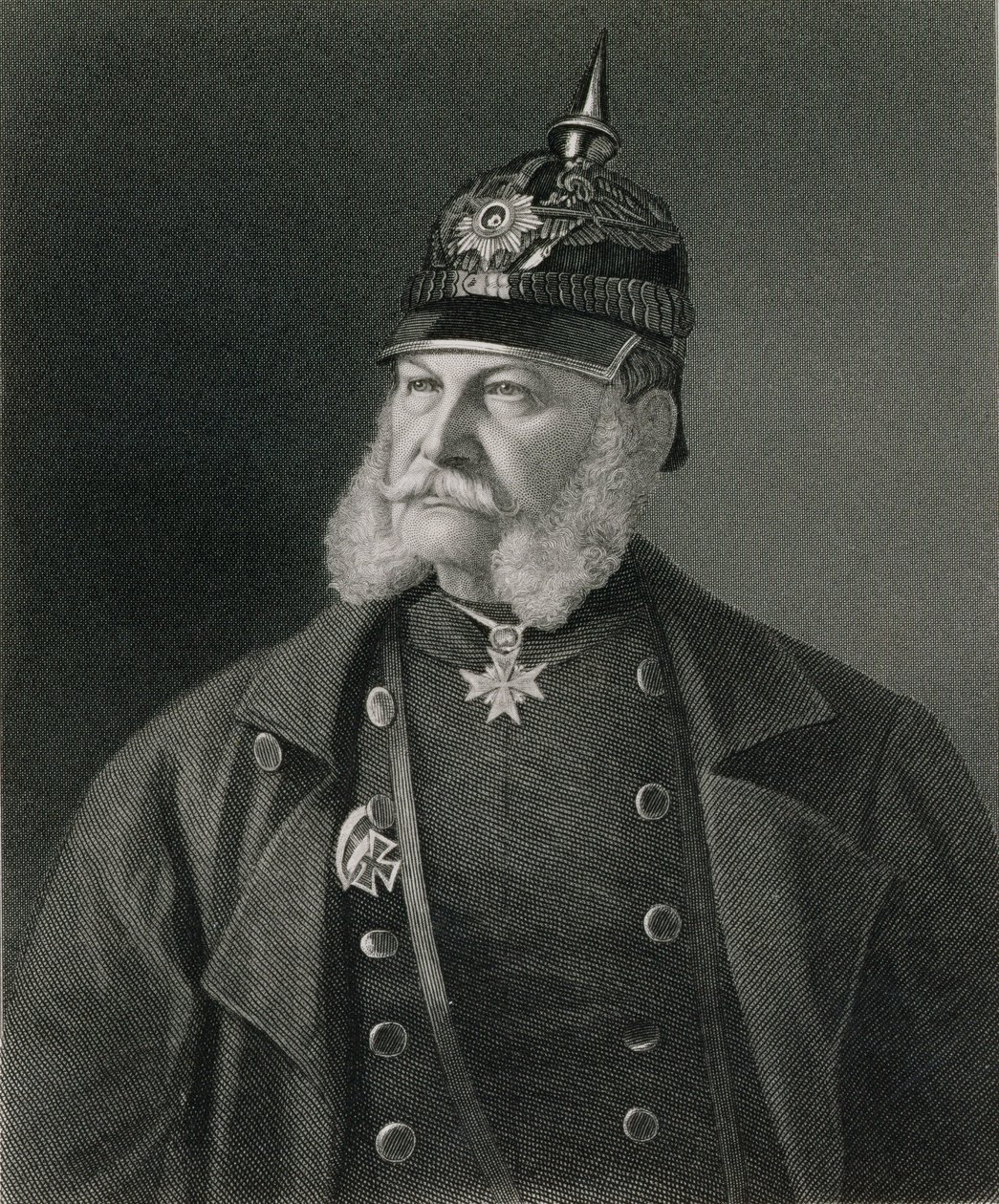 Porträtt av William I (1797-1888) Kung av Preussen och kejsare av Tyskland, graverad av William Holl (1807-71) pub. av William Mackenzie av Unbekannt Unbekannt