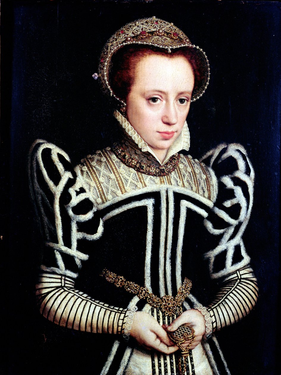Porträtt av en dam, möjligen Mary Queen of Scots (olja) av Unbekannt Unbekannt