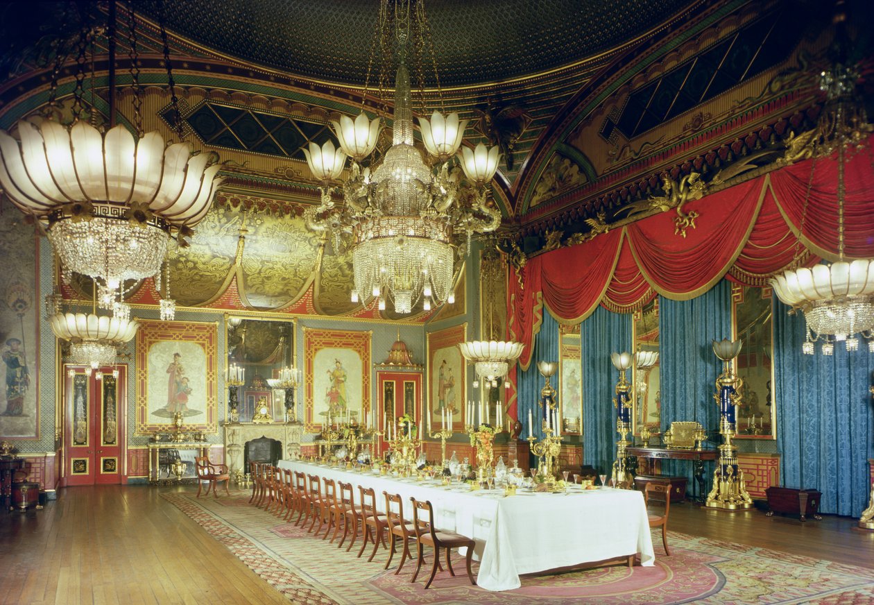 Royal Pavilion, Bankettrummet, 1815-23, Brighton, East Sussex, Storbritannien av Unbekannt Unbekannt