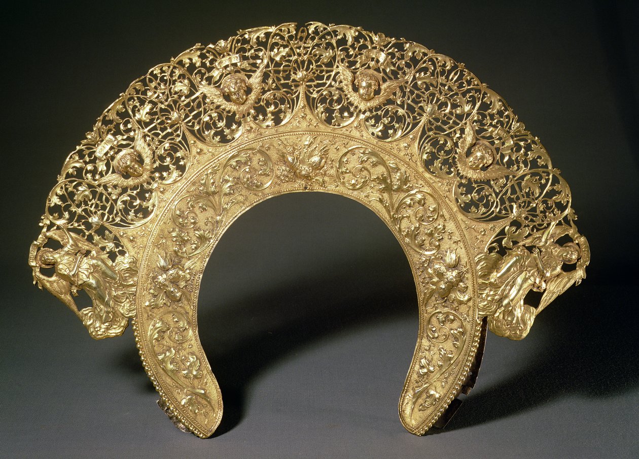 Rysk diadem med filigranarbete av silversmed med monogrammet C.A., ca 1730-talet av Unbekannt Unbekannt