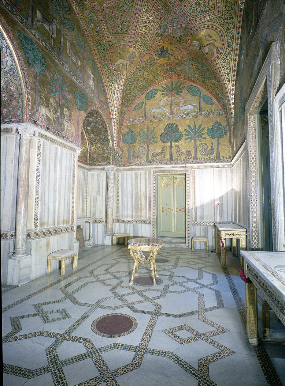 Sala di Ruggero av arabiska och bysantinska hantverkare, Palazzo dei Normanni, Palermo, Italien av Unbekannt Unbekannt