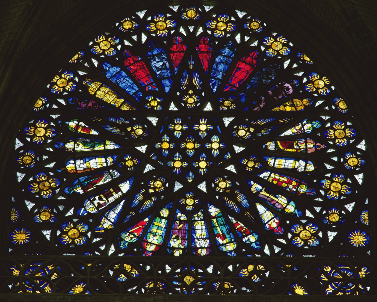 Sar of David-fönstret vid Abbey Church of Saint-Ouen, c.1440 av Unbekannt Unbekannt