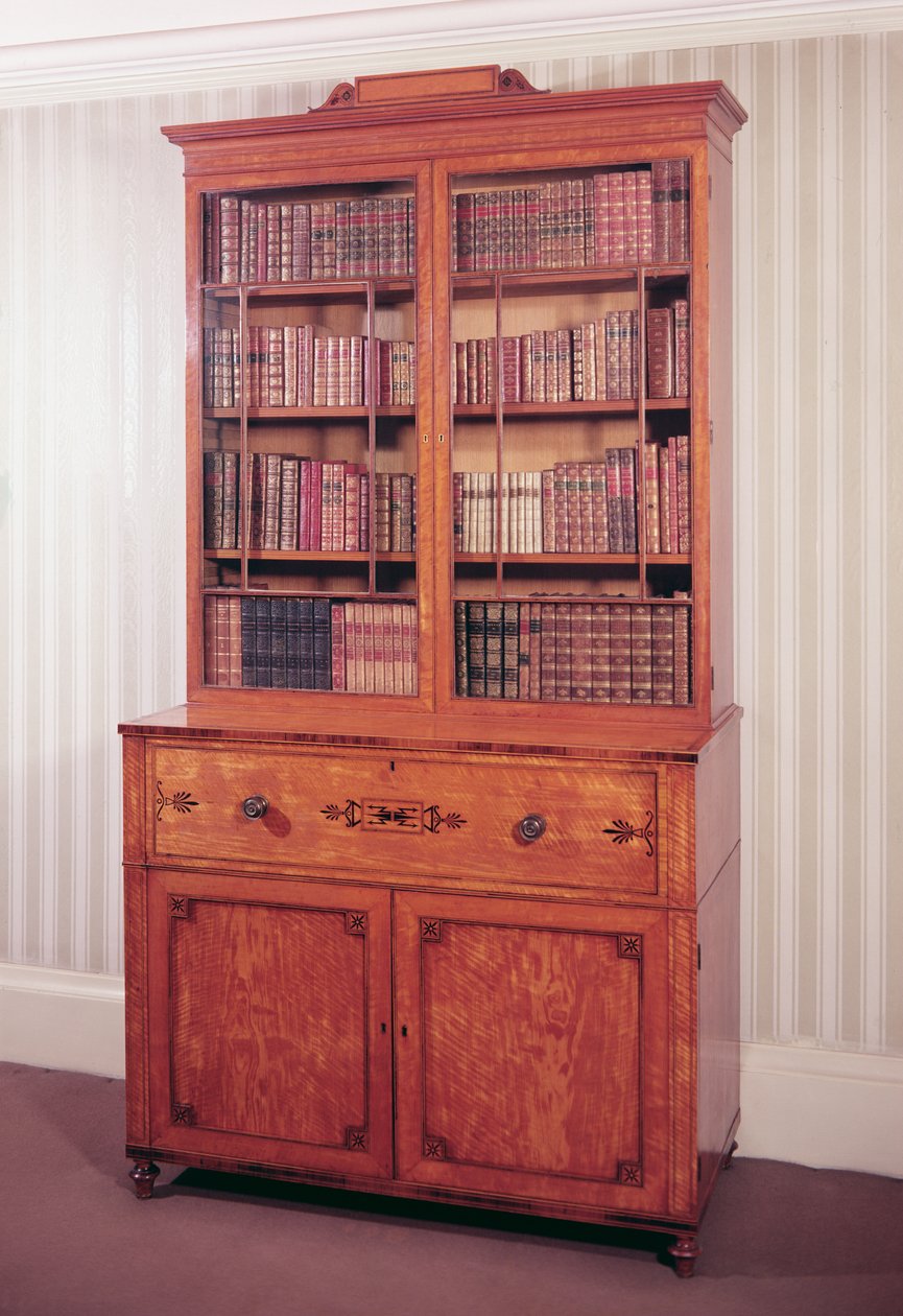Secretaire bokhylla, Hepplewhite stil, ca 1788 av Unbekannt Unbekannt