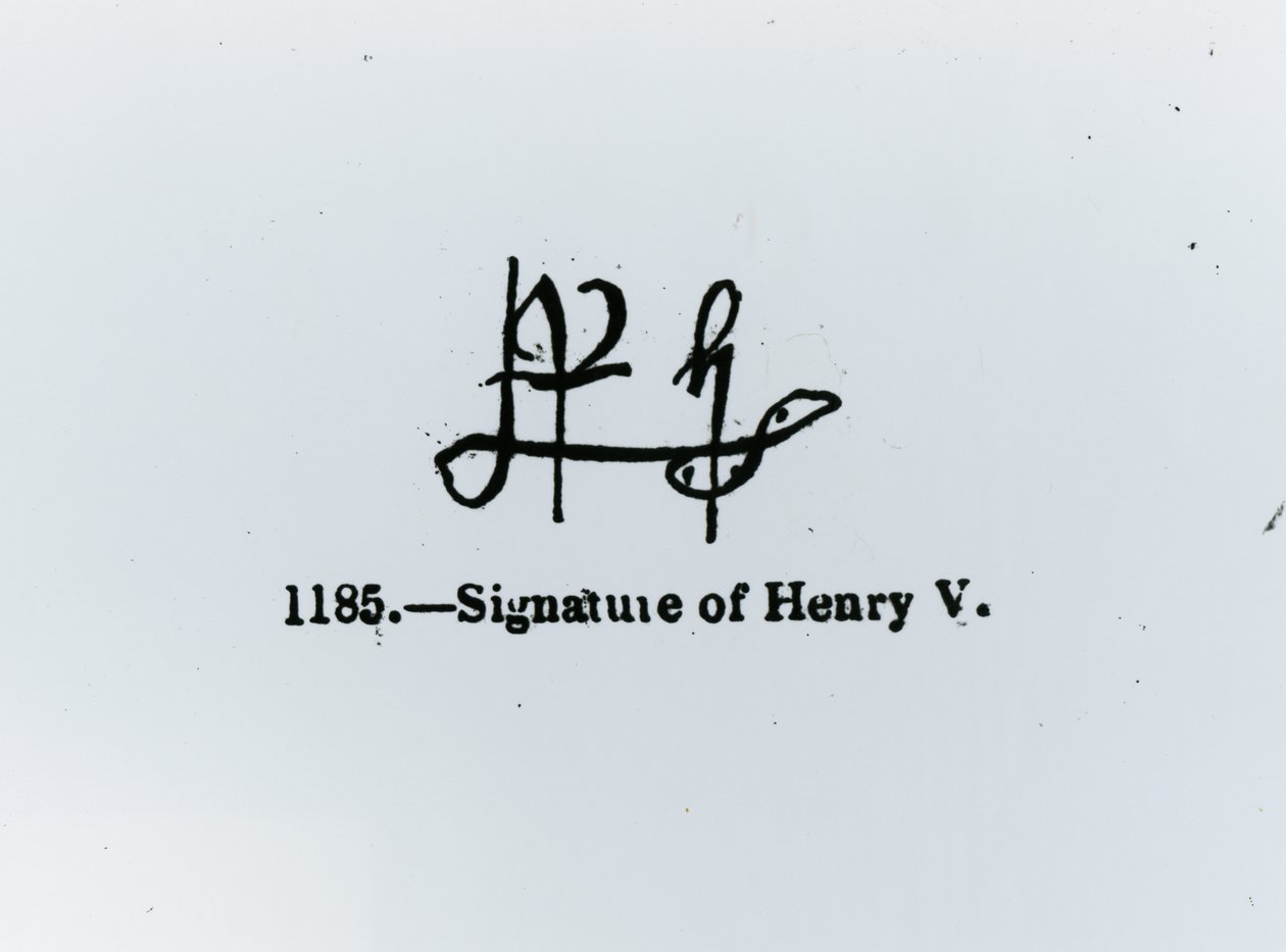 Signatur av Henrik V (1387-1422) av Unbekannt Unbekannt