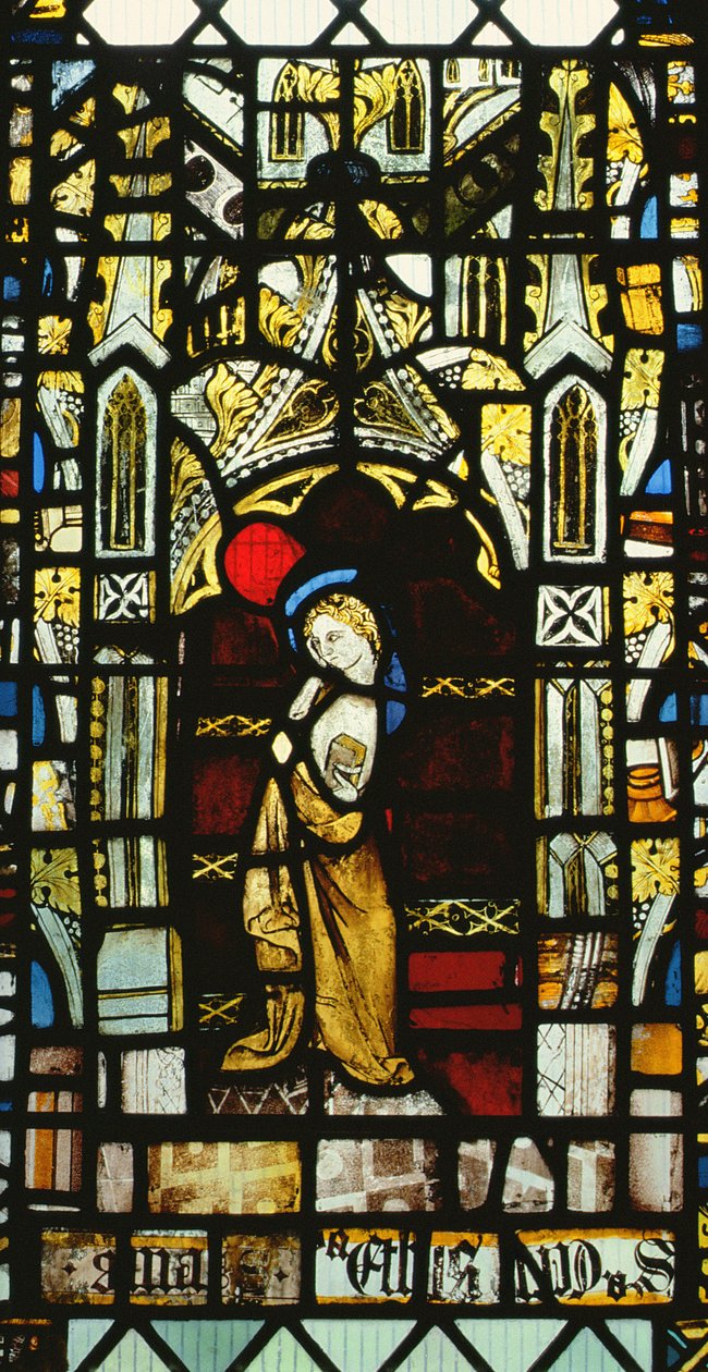 St.John from a Crucifixion window, brittiskt, 1400-tal av Unbekannt Unbekannt